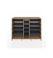 Kronos Dolap 11 Raflı  220x59x163 Çam-Çam/Antrasit