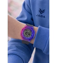 JAGA Unisex Dijital Genç Ve Çocuklara Özel Kol Saati 50 Mt Su Geçirmez Alarm Ve Kronometreli JG.13