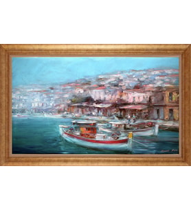 EV İŞYERİ OFİS İÇİN ALTIN ÇERÇEVELİ PASPARTULU TABLO VB644