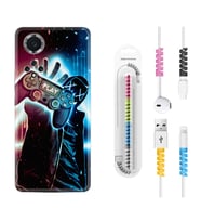 Huawei Nova Y70 Y90 Nova 9 SE  Kılıf Kablo Koruma Spiral Silikon Play Me 1757