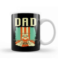 Retro Airplane Pilot Dad Plane Aviation Father Kupa Bardak Porselen