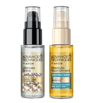 Avon Argan Yağı İçeren Besleyici Saç Serumu ve Parlaklık Veren Saç Serumu Paketi