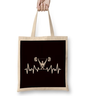 Heartbeat Barbell Bodybuilding Weightlifting Gym Workout Bez Çanta Uzun Saplı