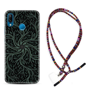 Huawei P20 Lite Mate 10 20 Lite Pro P40 Lite KılıfBoyun Asklı Rasta Silikon Sarmaşıklar 1675