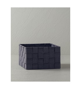 Pratik ve şık siyah polipropilen sepet 14x14x7,5 cm