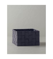 Pratik ve şık siyah polipropilen sepet 14x14x7,5 cm