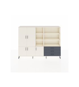 Arges Dolap 11 Raflı 3 Çekmeceli 5 Kapaklı 220x30x163 Aytaşı-Aytaşı/Antrasit