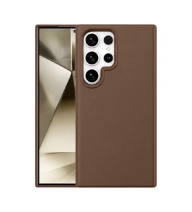 Mey İthalat® Samsung Galaxy S24 Ultra Kılıf First Silikon - Kahverengi