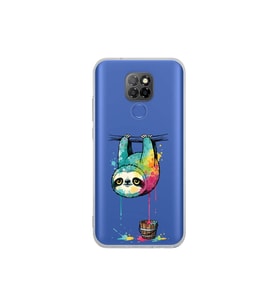General Mobile GM 20 ile Uyumlu Splash Tembel Hayvan Tasarımlı Şeffaf Silikon Kılıf