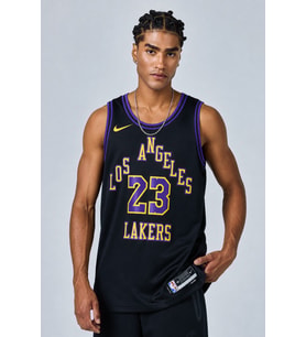 Nike Dri Fit Los Angeles Lakers 2023/24 City Edition Black Basketball Jersey Lebron James Basketbol Forması Siyah
