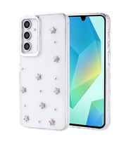 Samsung Galaxy A16 Uyumlu Kılıf Airbag Tasarımlı Simli Şeffaf Zore Kutup Kapak