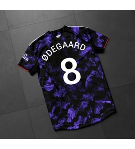 Arsenal Mor 2023-2024 Yeni Sezon Martin Odegaard Özel Konsept yetişkin Forması h