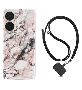 Realme C55 Kılıf Resimli Boyun Askılı İpli Desenli Silikon Colorfull Marble 2 1389