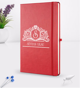 BK Gift Kişiye Özel İsimli Kırmızı Termo Deri Defter 16x24cm Model 13