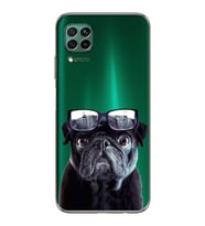 PrintiFy Huawei P40 Lite ile Uyumlu Köpek 3 Kamera Korumalı Şeffaf Kılıf