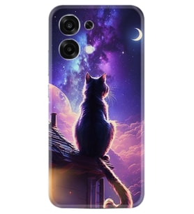Oppo A6 Pro Kılıf Boutique Baskılı Resimli Damdaki Kedi Pcode -091