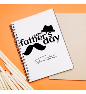 Babalar Günü Tasarımlı Defter Kişiye Özel
