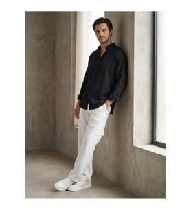 Premium Oversize Müslin Gömlek - % 100 Pamuk, Yıkamalı