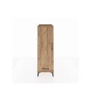 Kronos Dolap 3 Raflı Tek Çekmeceli Tek Kapaklı 44x59x134 Çam-Çam