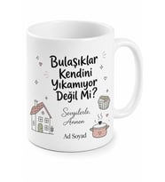 Ayrı Eve Çıkan Bekar Çocuğa Anne Evini Unutma Esprili Kupa Bardak Hediye