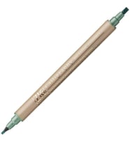 Zig Çift Uçlu Yaldızlı Kaligrafi Kalemi 2 mm + 3.5 mm 121 Metallic Green 