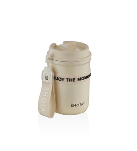 Shotay Strow Çelik Termos Mug 410Ml Krem