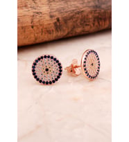 Rose Gümüş 11 Mm Göz Küpe 6862