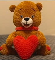Amigurumi Kalpli Ayıcık Organik Oyuncak