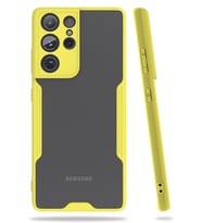 Durukar® Samsung Galaxy S21 Ultra Kılıf Platin Silikon - Sarı