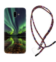 Samsung J6 Plus J7 Prime J7 Pro M20 Kılıf Boyun Asklı Rasta Silikon Kuzey Işıkları 1327