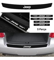 Jeep Patriot İçin Uyumlu Aksesuar Oto Bağaj Ve Kapı Eşiği Sticker Set Karbon
