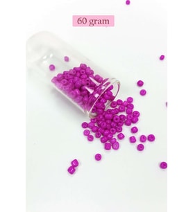 Dökme Cam Kum Boncuk Büyük Boy (6/0) 4 mm - 60 Gram - Fuşya - BNC135