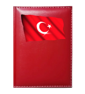 PROMOSYON DENİZİ  TÜRK BAYRAĞI GÖRSELLİ KIRMIZI RUHSAT KABI