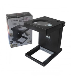 Katlanır Plastık Led Işıklı Test Cıhazı Büyüteç 2.5X90Mm