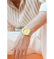 Ferro FM43004A-A4 Quartz Çelik Gri Sarı Kadran 39 mm Erkek Kol Saati
