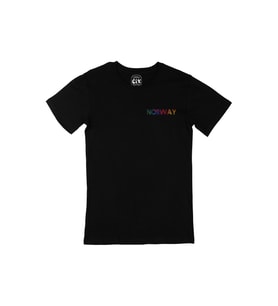 Norveç Cep Logo Tasarımlı Siyah Tişört