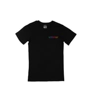 Norveç Cep Logo Tasarımlı Siyah Tişört