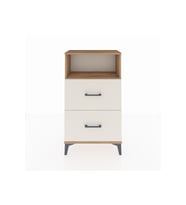 Arges Komodin Tek Raflı 2 Çekmeceli 60x30x106 Çam-Aytaşı
