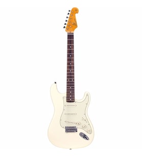 SX Stratocaster Elektro Gitar (Vintage White)