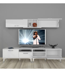Decoraktiv Eko 5220 Mdf Silver Tv Ünitesi Tv Sehpası (Beyaz)