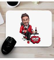 Keyfine Düşkün Adama Hediye Karikatürlü Mouse Pad