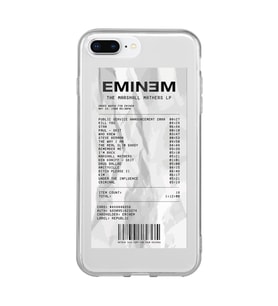 Iphone 7 Plus ve 8 Plus Uyumlu Eminem Tasarımlı Şeffaf Telefon Kılıfı
