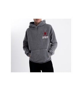 Unisex Oversize Eskitme Spirit Kapüşonlu Sweatshirt