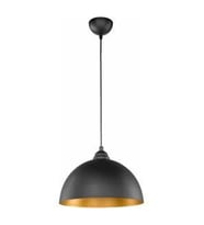 S Retro Siyah Içi Sarı Metal Sarkıt Avize 30 Cm 129