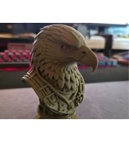 Ahşap Renk l Kartal Figürü Masa Süsü PLA Baskı 15CM