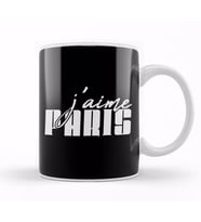 French Slogan J'aime Paris Kupa Bardak Porselen