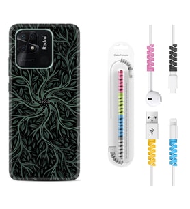 Xiaomi Redmi Note 7 8 9 Pro 10 2022 10 Pro 10S Kılıf Kablo Koruma Spiral Silikon Sarmaşıklar 1675