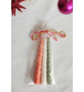 Şamdan Mumu, %100 Doğal Soya Wax Döküm, 3 Adet