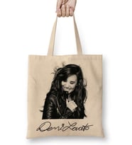 Demi Lovato B&W Autografada Bez Çanta Uzun Saplı