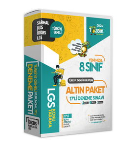 2024 8.Sınıf LGS-İOKBS-ÖZGÜN YENİ SİSTEM 17li SARMAL ALTIN PAKET DENEME T.G Kurumsal Dijital Çözümlü